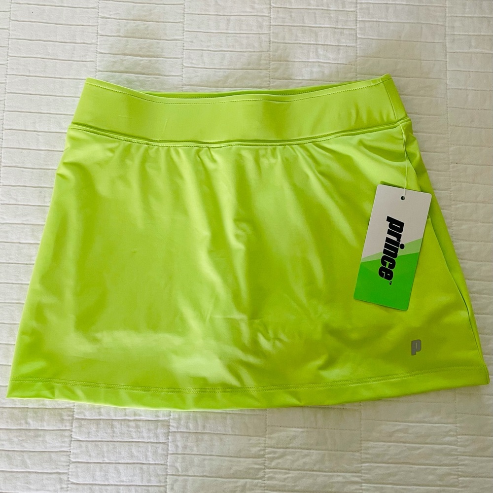 NWT PRINCE GIRLS lime green tennis skirt M 10-12